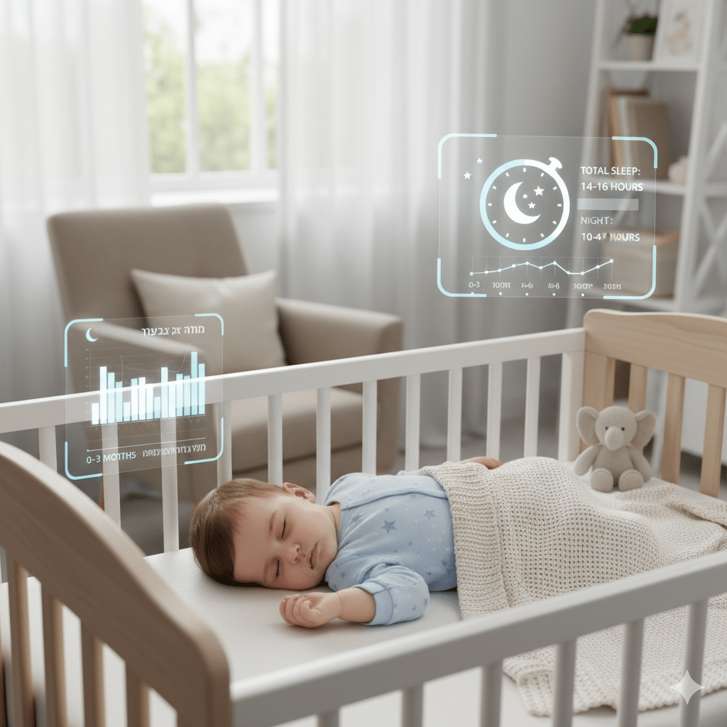 טבלת שעות שינה תינוקות