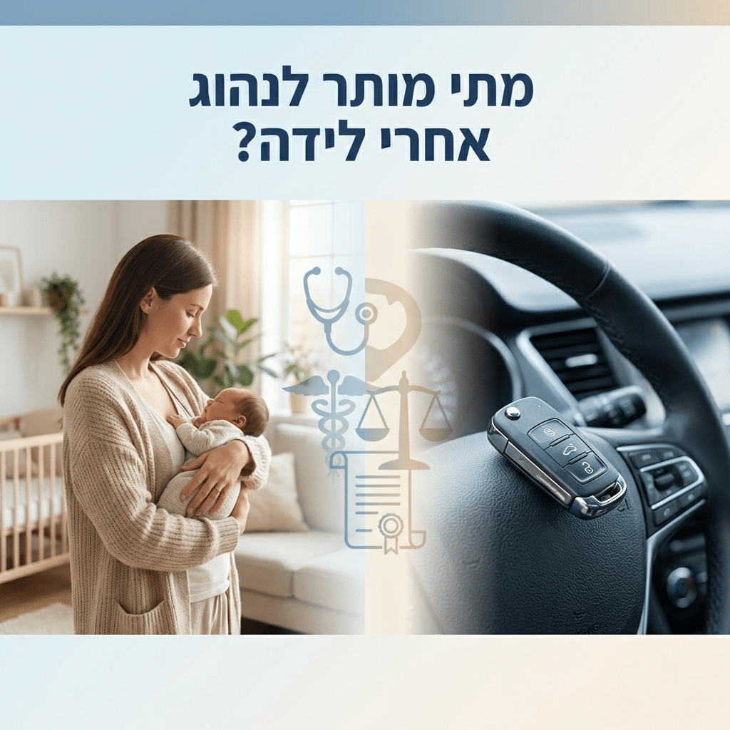 מתי מותר לנהוג אחרי לידה?