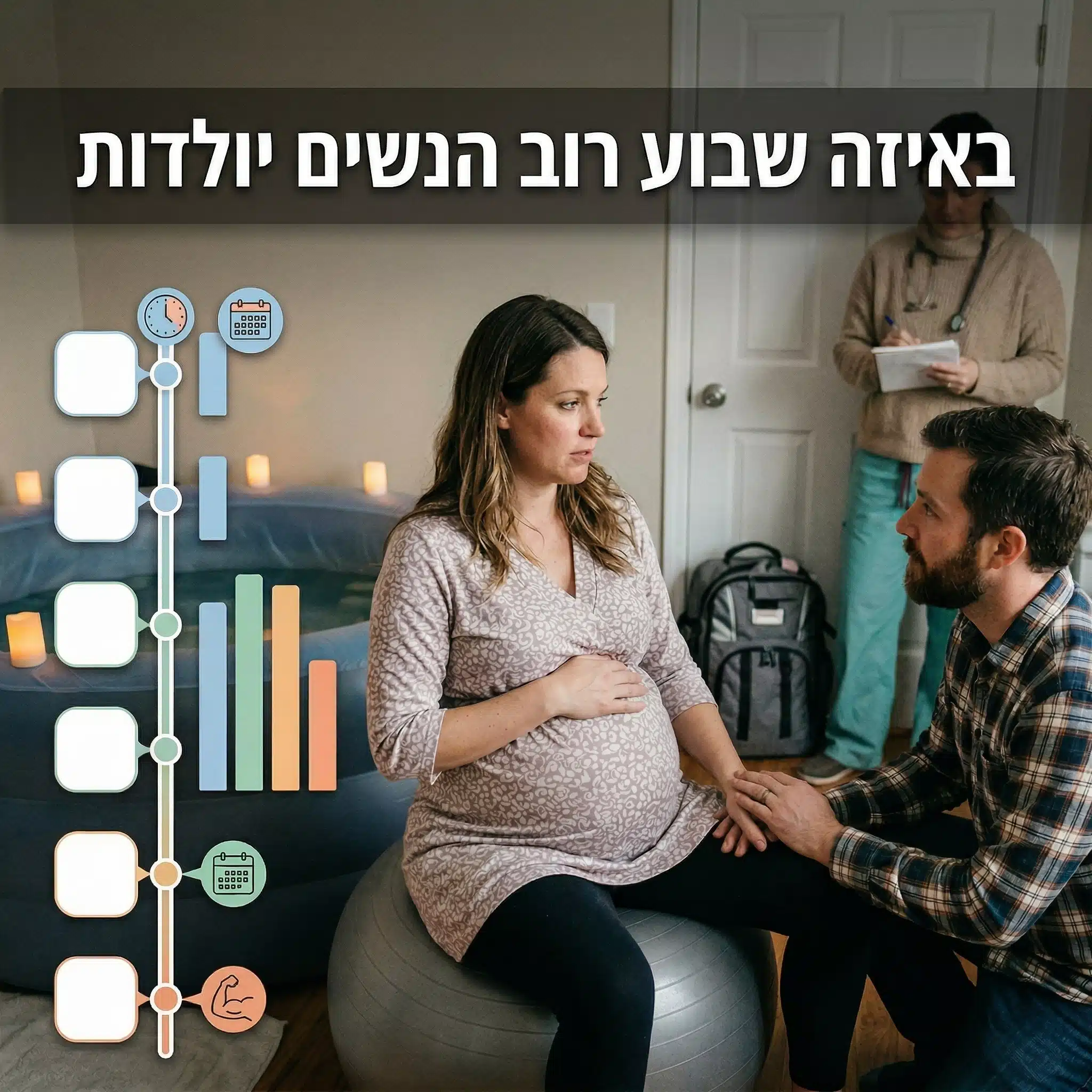 באיזה שבוע רוב הנשים יולדות