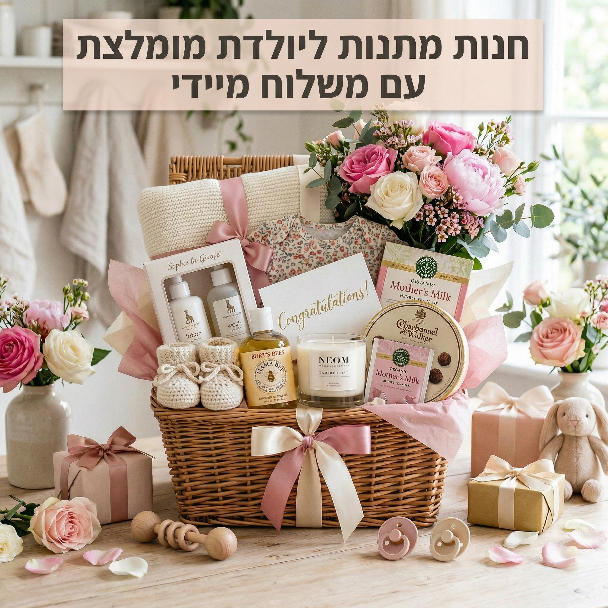 חנות מתנות ליולדת מומלצת עם משלוח מיידי