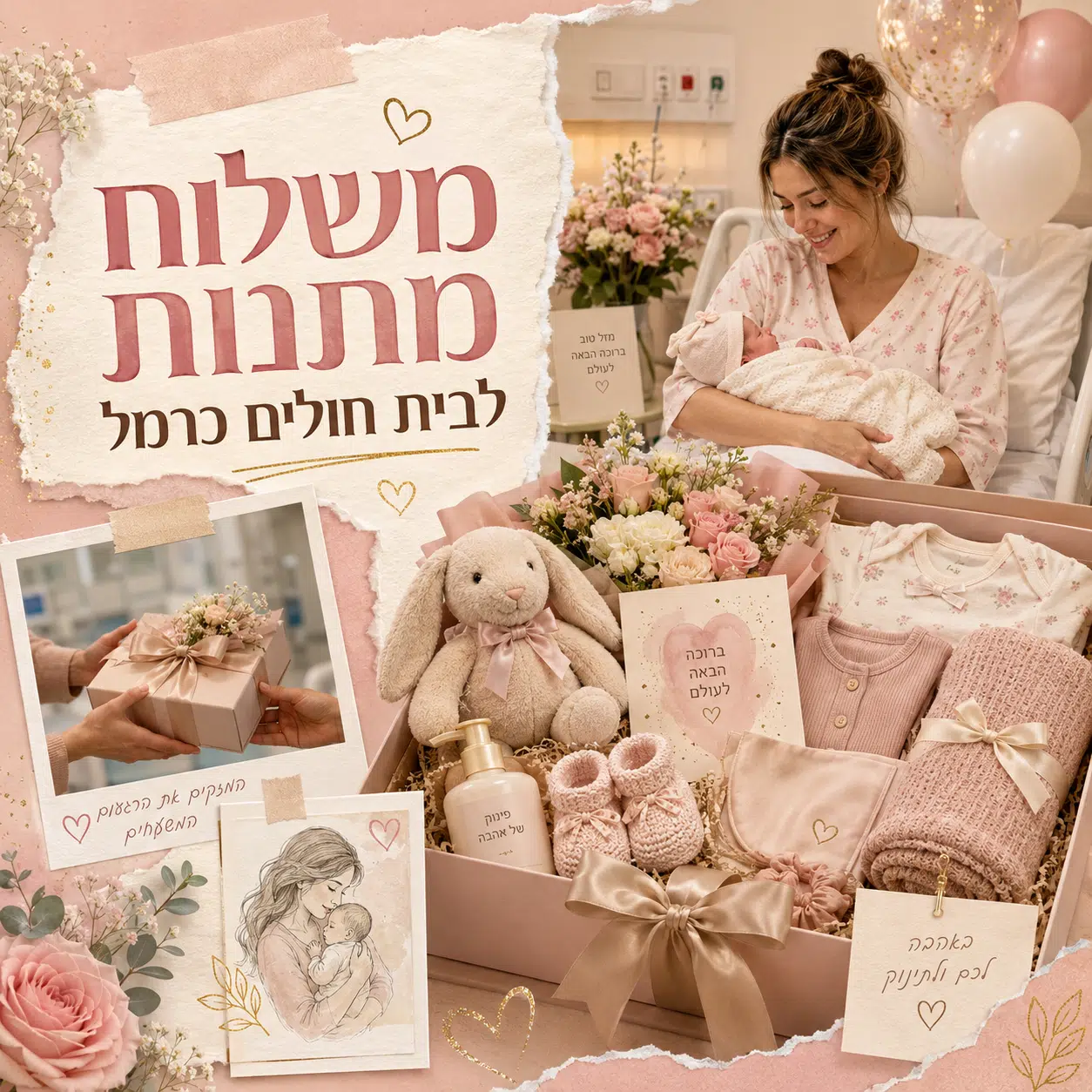 משלוח מתנות לבית חולים כרמל